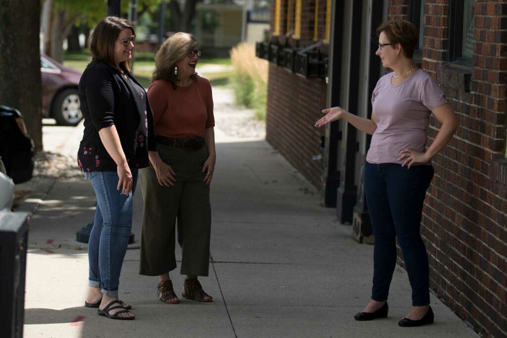 Heather matson meeting with uptown business owners